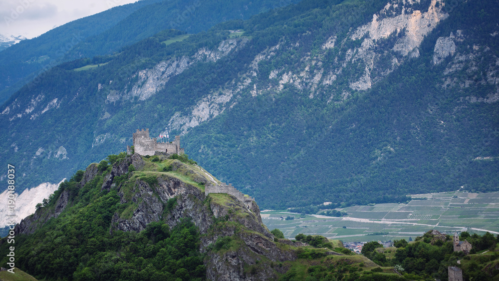 Tourbillon Castle in Sion, Switzerland