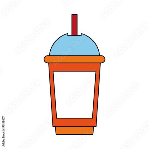 Cold coffee to go icon vector illustration graphic design