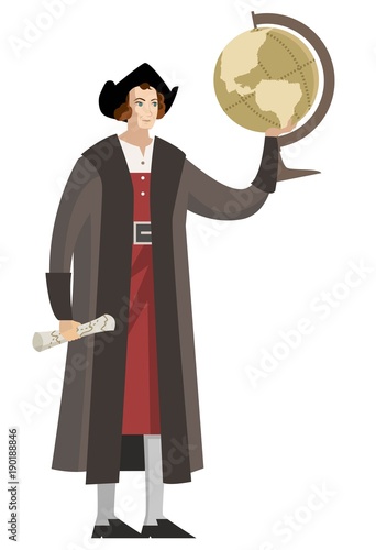 great explorer holding the globe