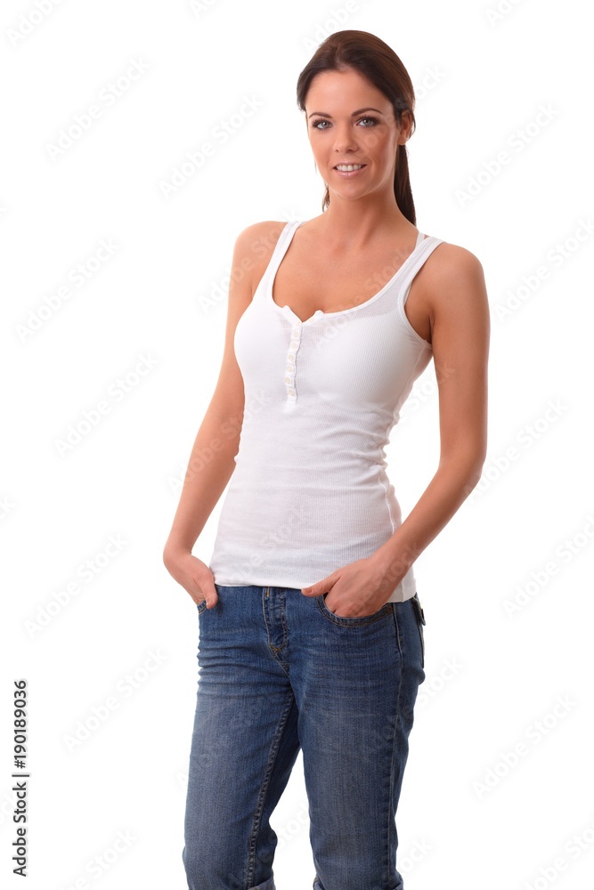 Portrait of casual young woman Portrait of casual young woman