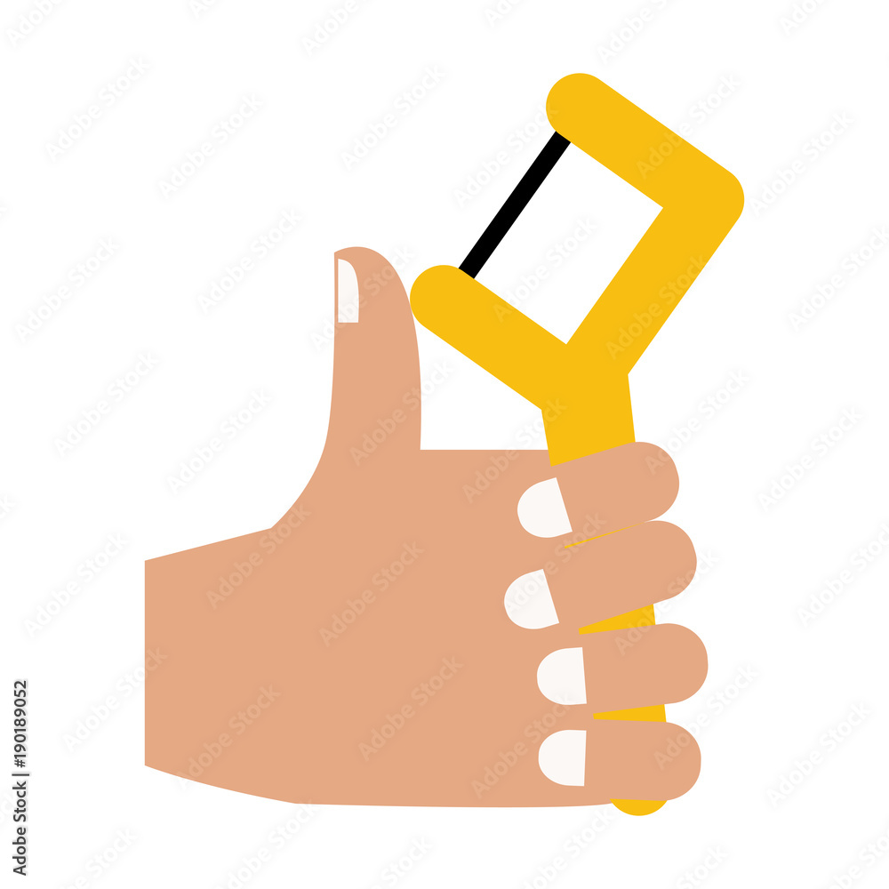 Hand with dental tool icon vector illustration graphic design Hand with dental tool icon vector illustration graphic design