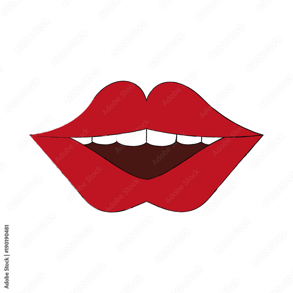 Mouth cartoon isolated icon vector illustration graphic design Mouth cartoon isolated icon vector illustration graphic design