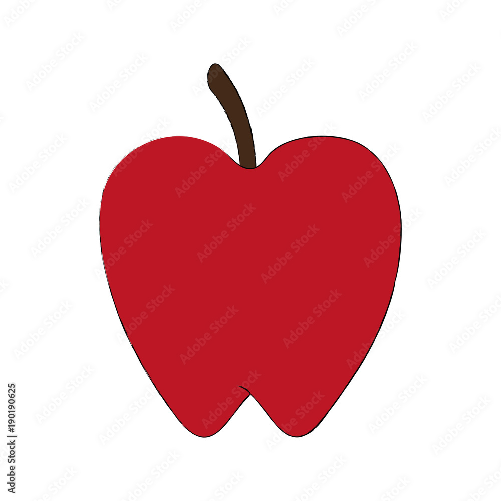 Fototapeta premium Apple delicious fruit icon vector illustration graphic design