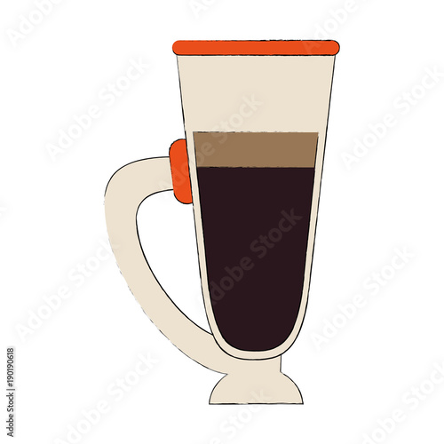 Cold coffee cup icon vector illustration graphic design