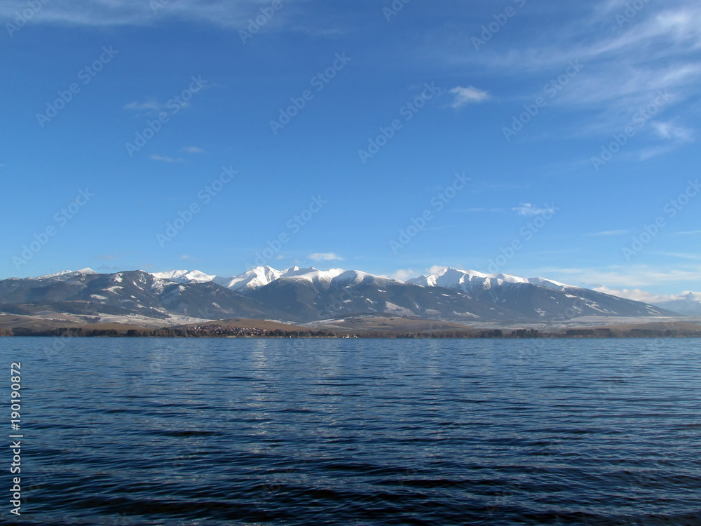 Winter Lake and mountains