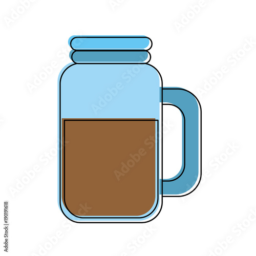 Coffee mason jar icon vector illustration graphic design