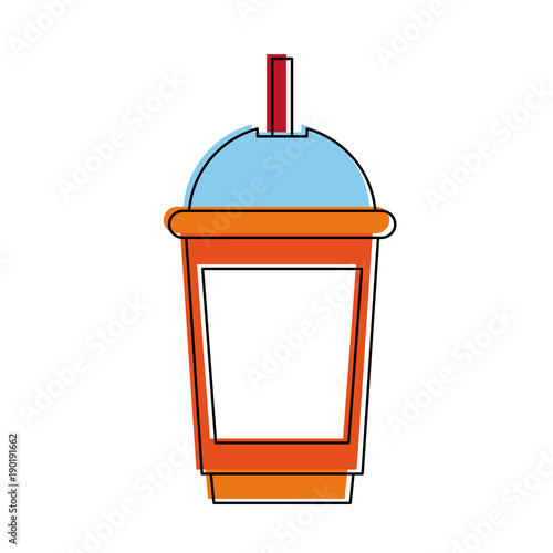 Cold coffee to go icon vector illustration graphic design