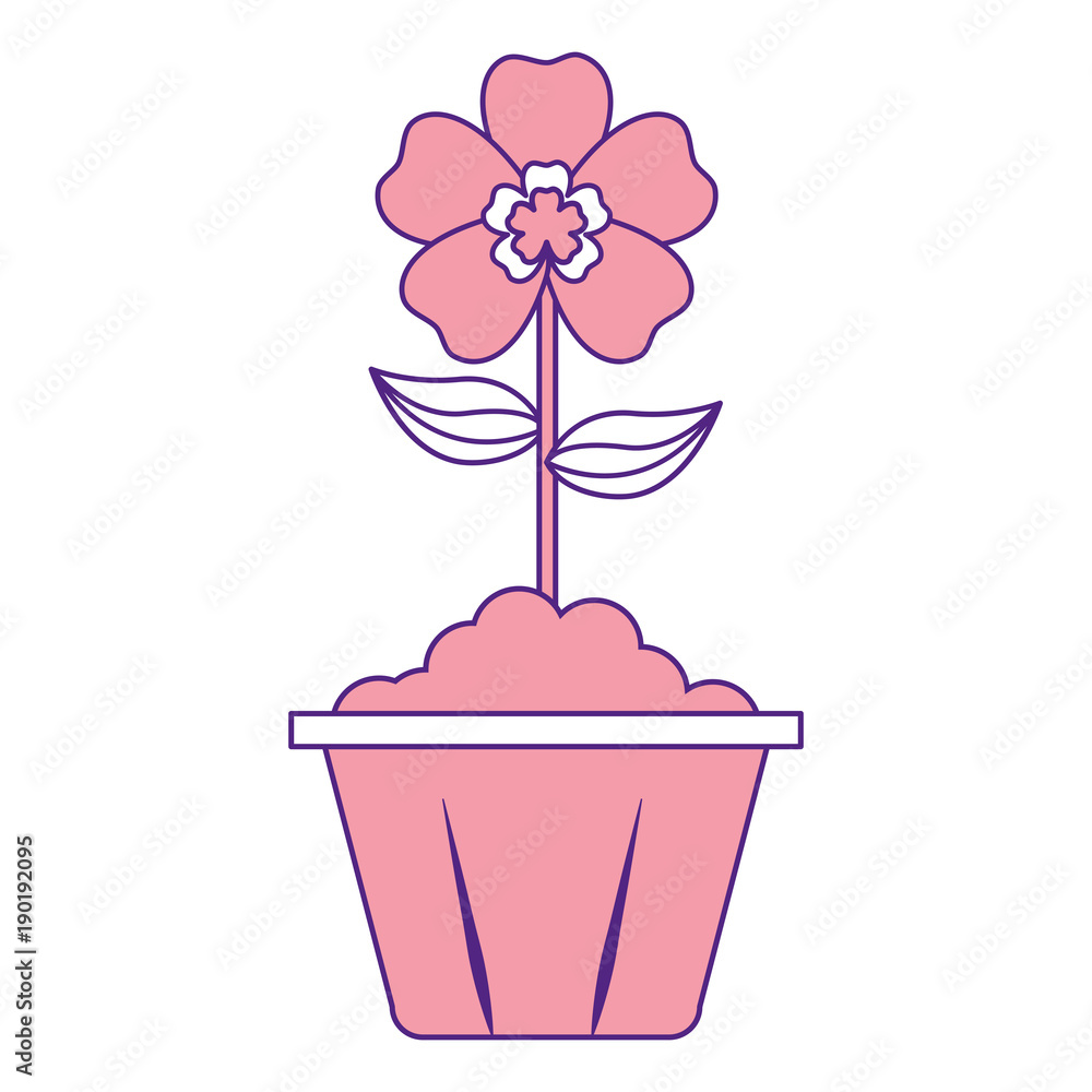potted flower interior decoration garden spring vector illustration pink image design potted flower interior decoration garden spring vector illustration pink image design