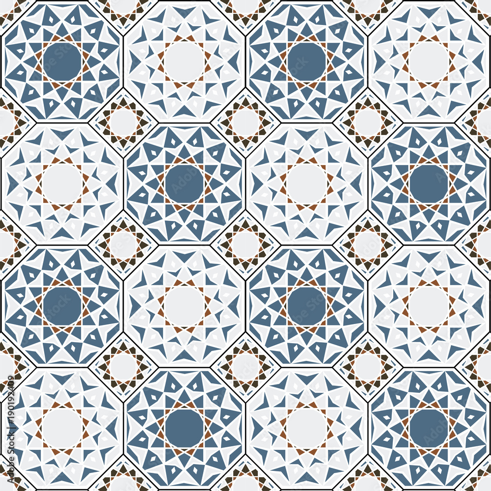 Arabesque seamless islamic pattern background vector design