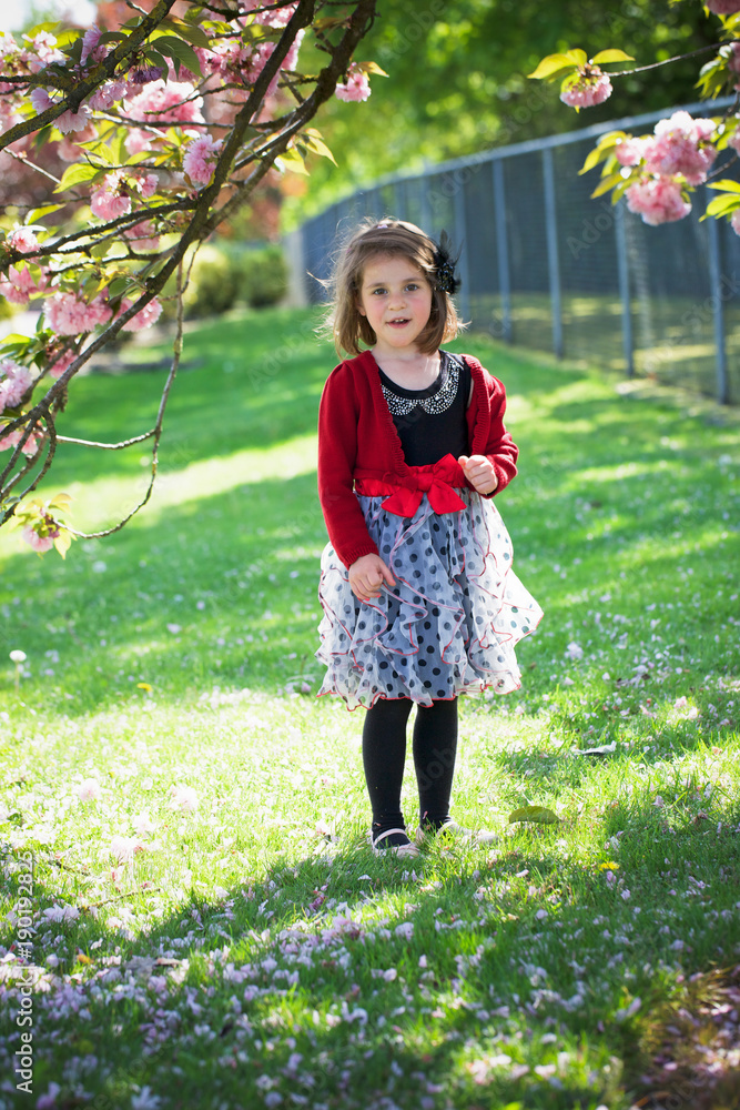 Smiling Cute Adorable Little Girl 4 year old wearing Beautiful