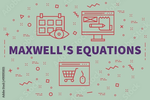 фотографія Conceptual business illustration with the words maxwell's equations