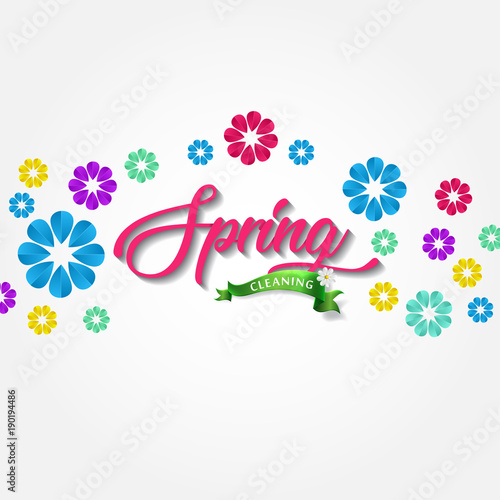 Spring cleaning background. Grand ménage de printemps.