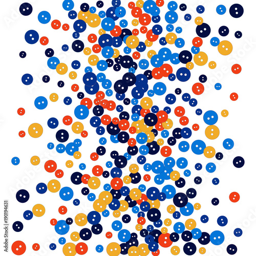 Vector Confetti Background Pattern. Element of design. Colored buttons on a white background