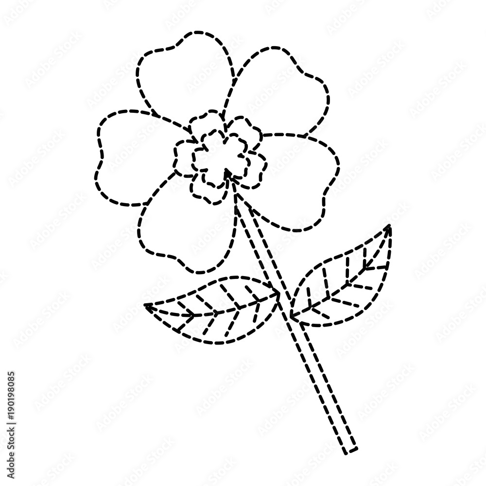 flower stem petal leaves natural spring image vector illustration flower stem petal leaves natural spring image vector illustration