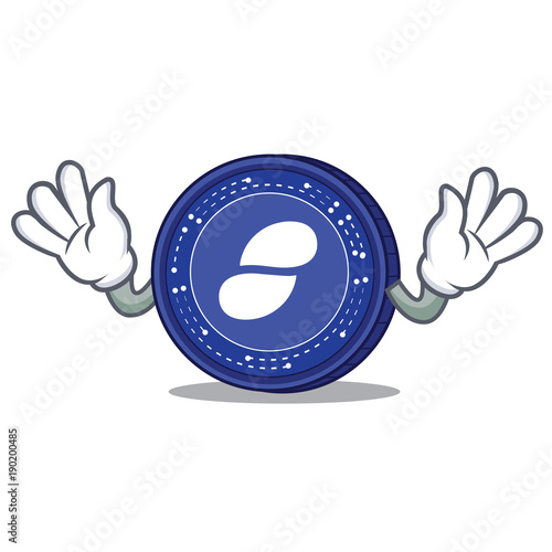 Mocking Status coin mascot cartoon