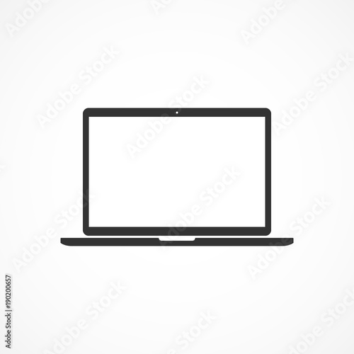 Vector image of icon laptop.