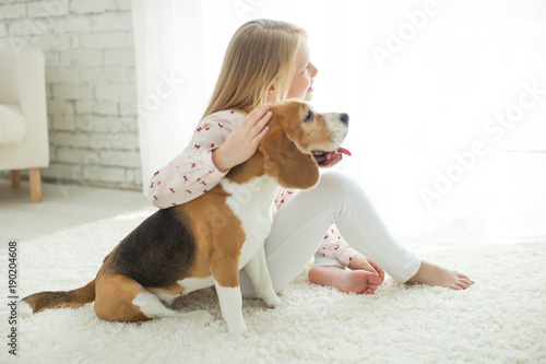 Child with dog 