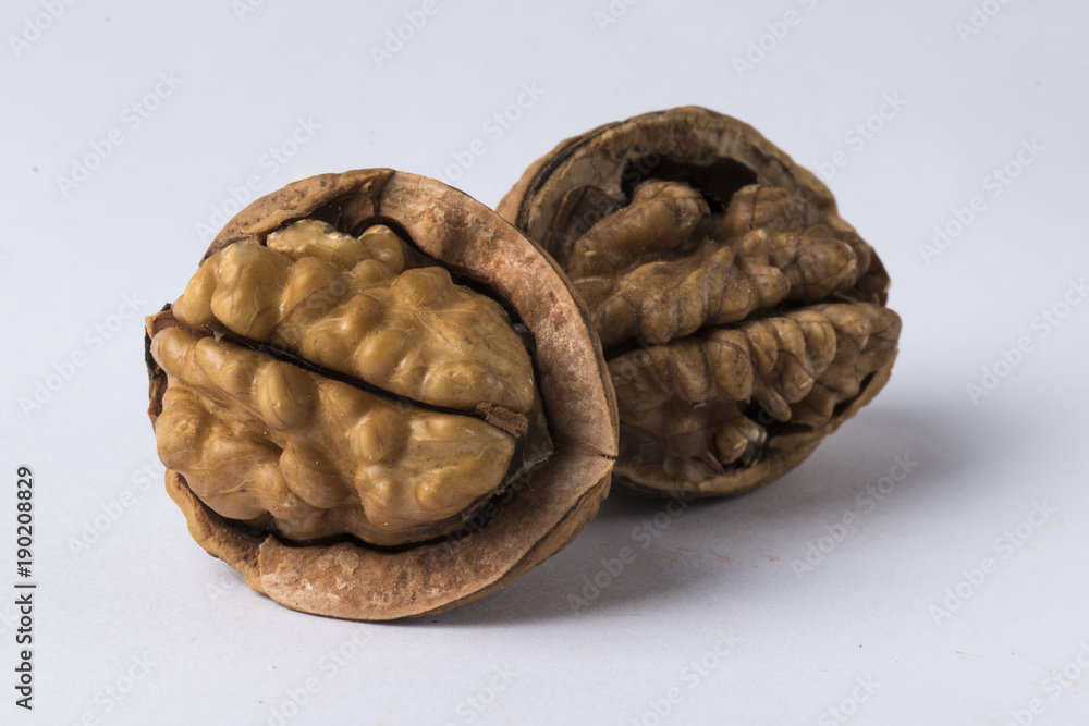 Walnuts isolated on a white background Walnuts isolated on a white background