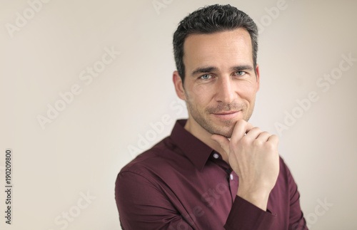 Portrait of an handsome man smiling