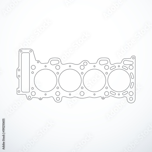 Vector cylinder head gasket isolated