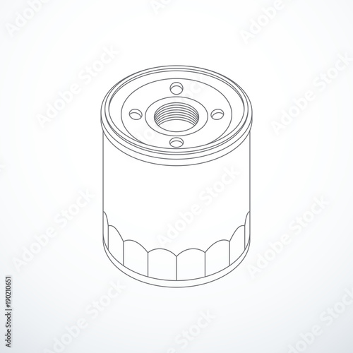 Vector oil filter isolated