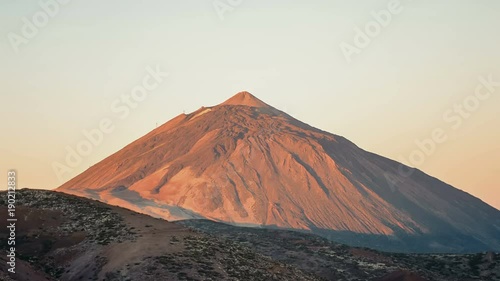 Time-lapse of the dawn Volcano Teide Tenerife Canary photo