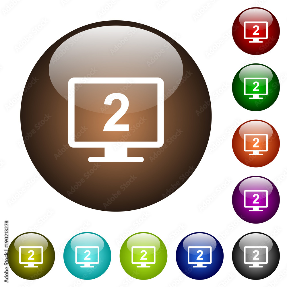 Secondary display color glass buttons Secondary display color glass buttons