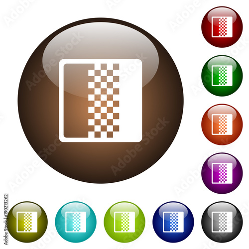 Color gradient color glass buttons