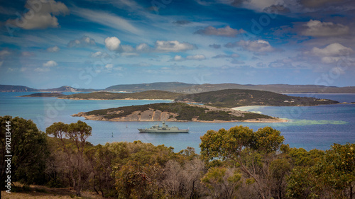 Albany, Western Australia - Nov 31, 2014: Ships and aircraft from Australia and New Zealand commemorate the 100th Aniversary of ANZAC's departure.