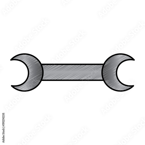 technology spanner tool support service vector illustration drawing design