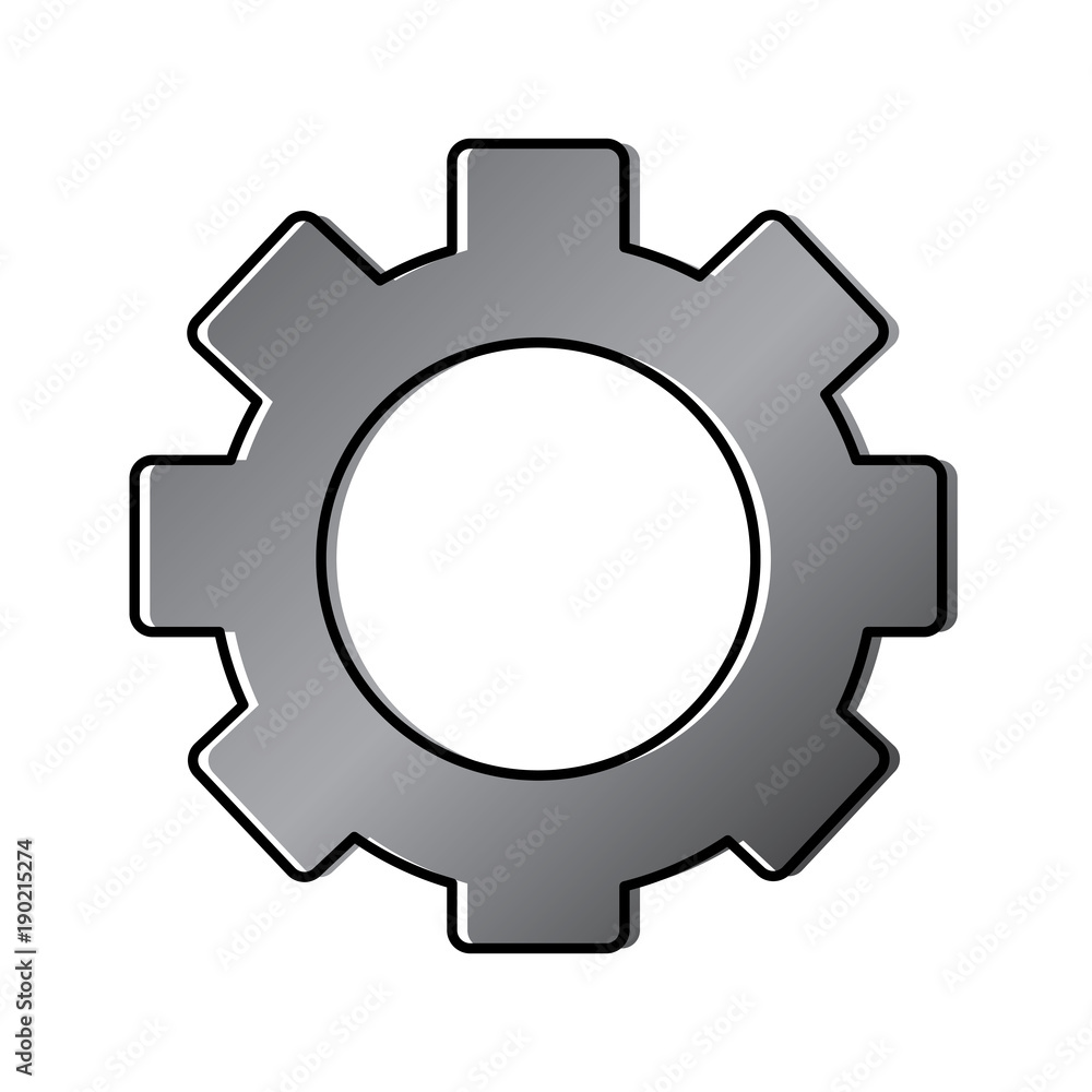 gear setting wheel technology icon vector illustration