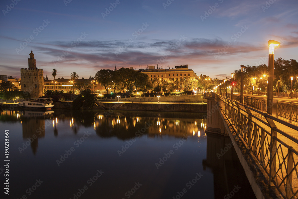 Panorama of Seville with Golden Tower