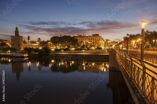 Panorama of Seville with Golden Tower