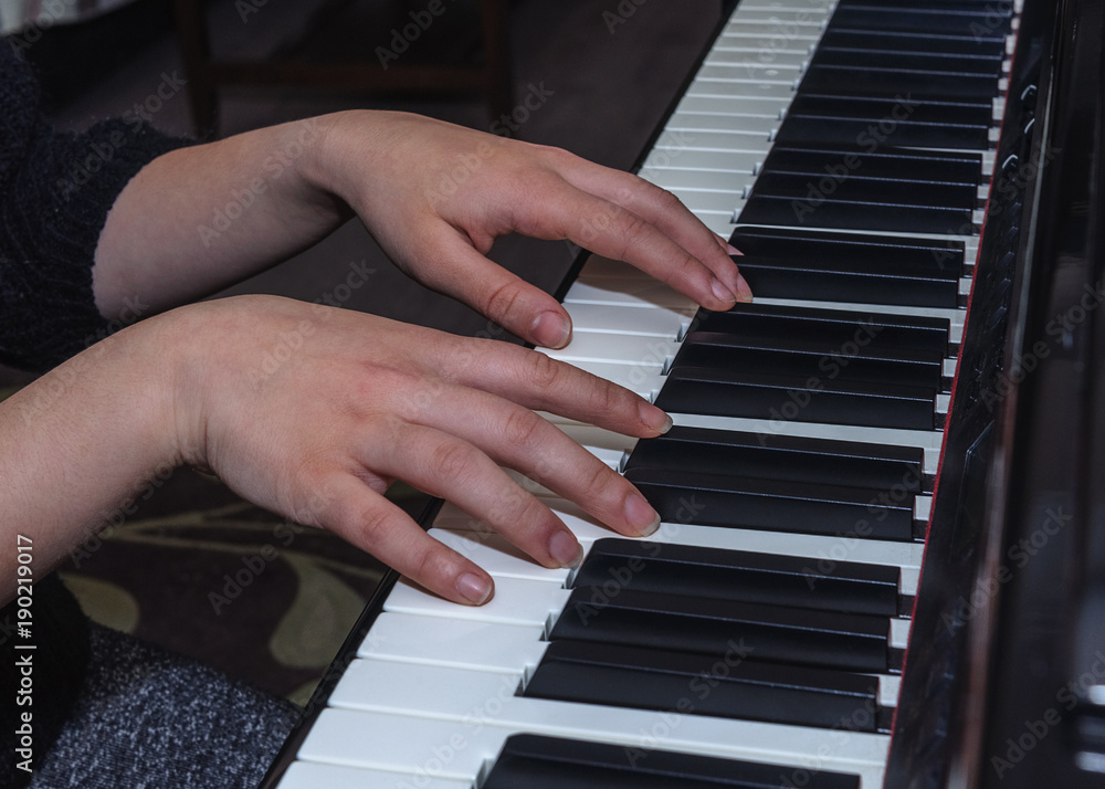 hands of a pianist close-up hands of a pianist close-up