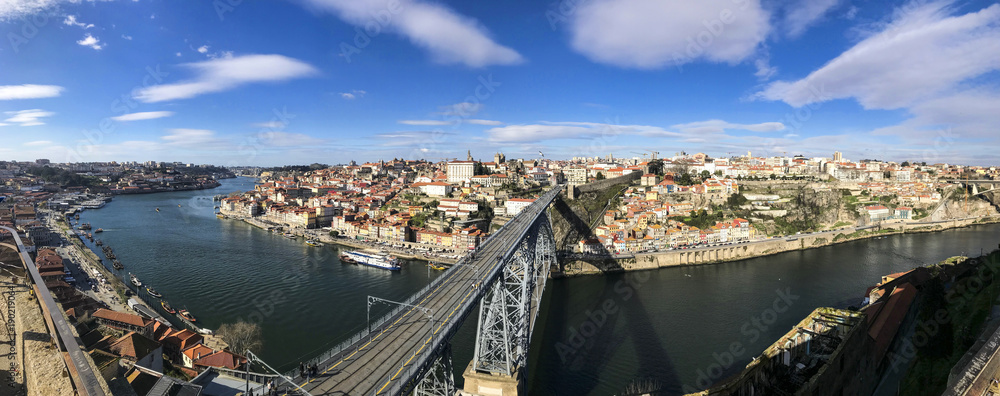 Iron river in the city of Porto
