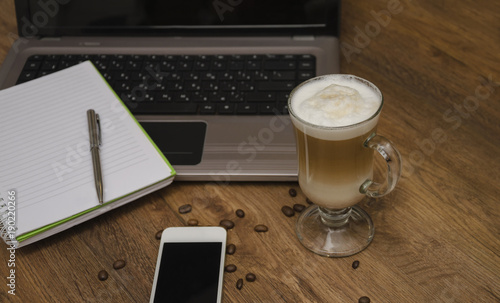 coffee drink in a beautiful container photo