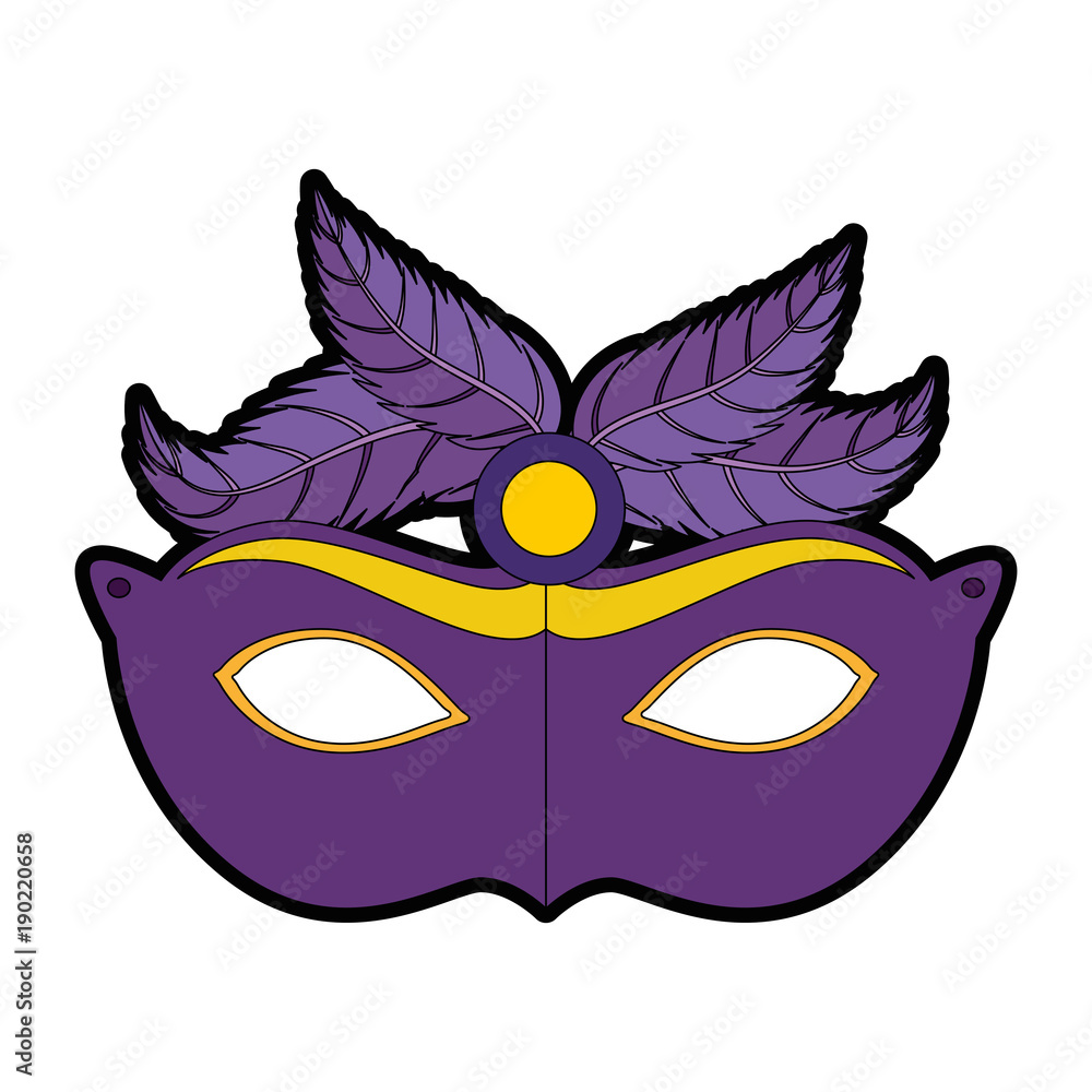 carnival mask with feathers vector illustration design carnival mask with feathers vector illustration design