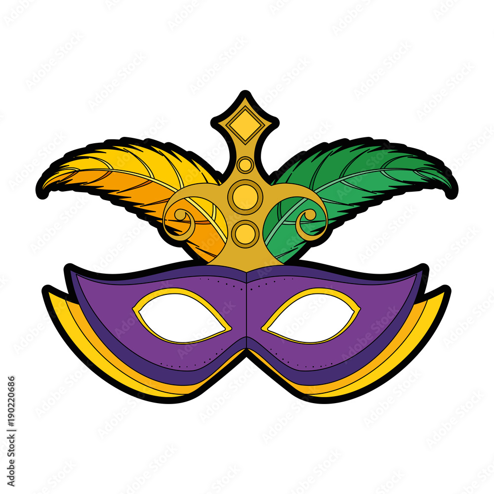 carnival mask with feathers vector illustration design carnival mask with feathers vector illustration design