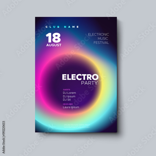 Electronic music festival poster design.