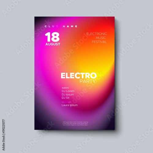 Electronic music festival poster mockup. 