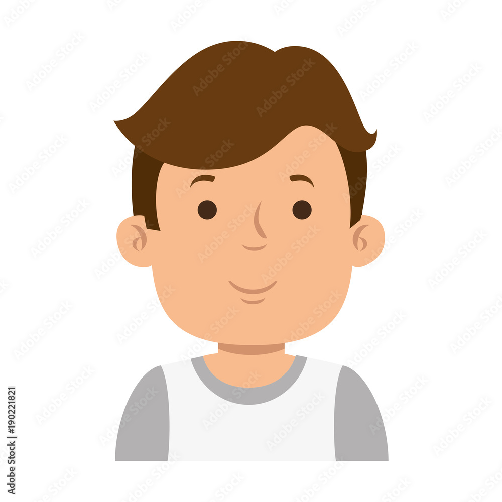 young man model avatar character vector illustration design