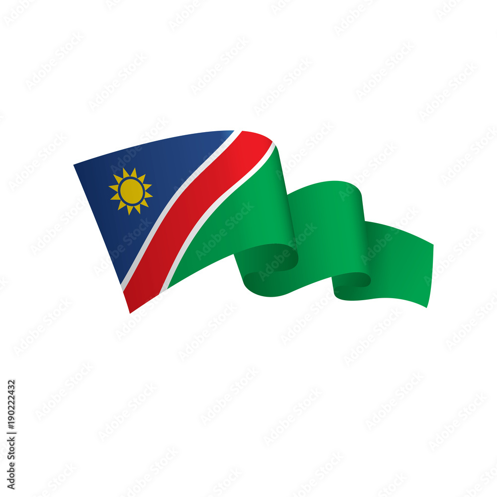 Namibia flag, vector illustration Namibia flag, vector illustration