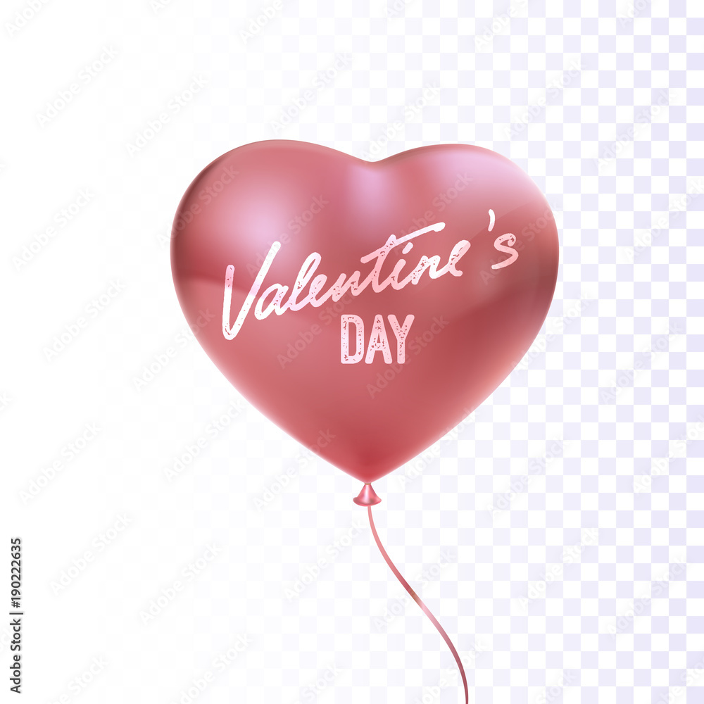 Pink glossy heart shape balloon