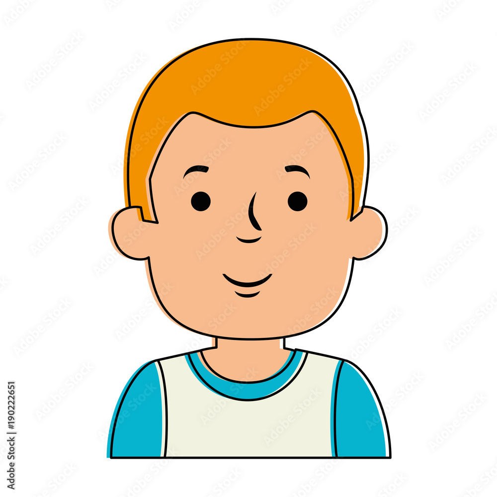 young man model avatar character vector illustration design