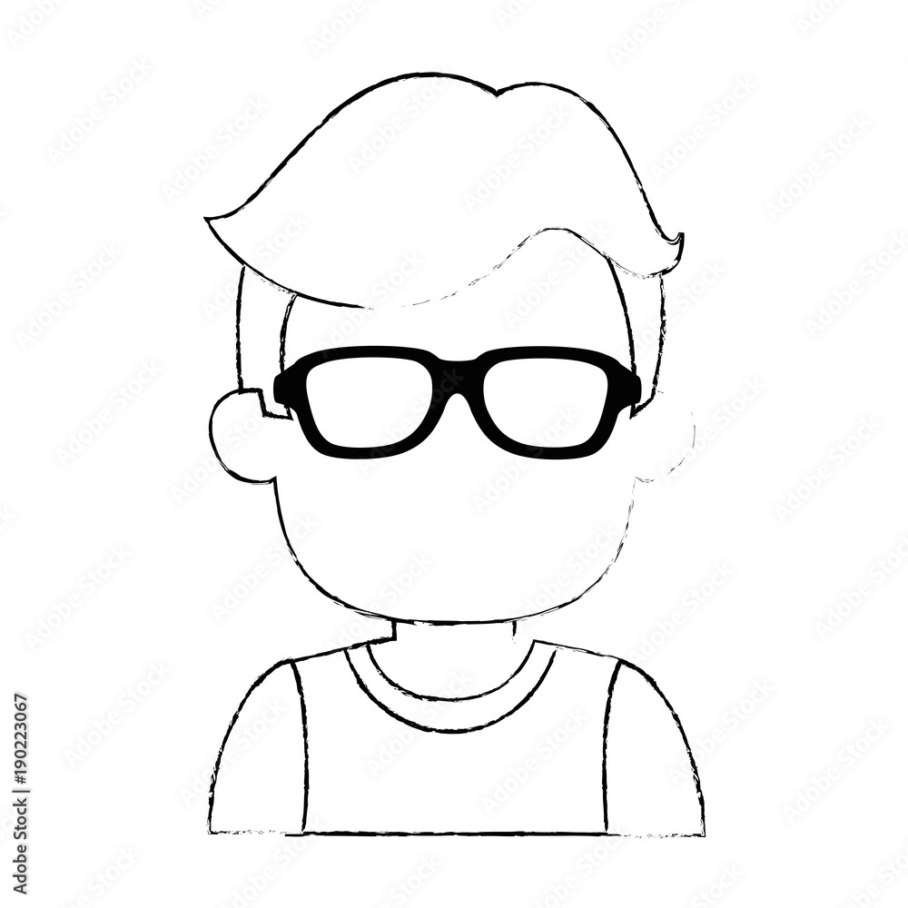 young man model avatar character vector illustration design young man model avatar character vector illustration design