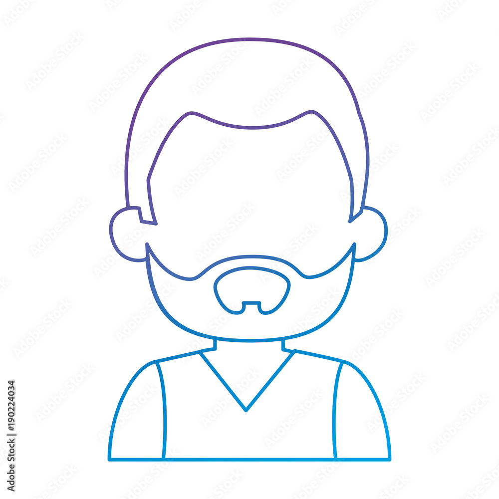 young man model avatar character vector illustration design