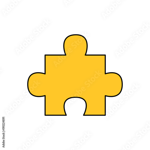 one piece jigsaw puzzle image vector illustration