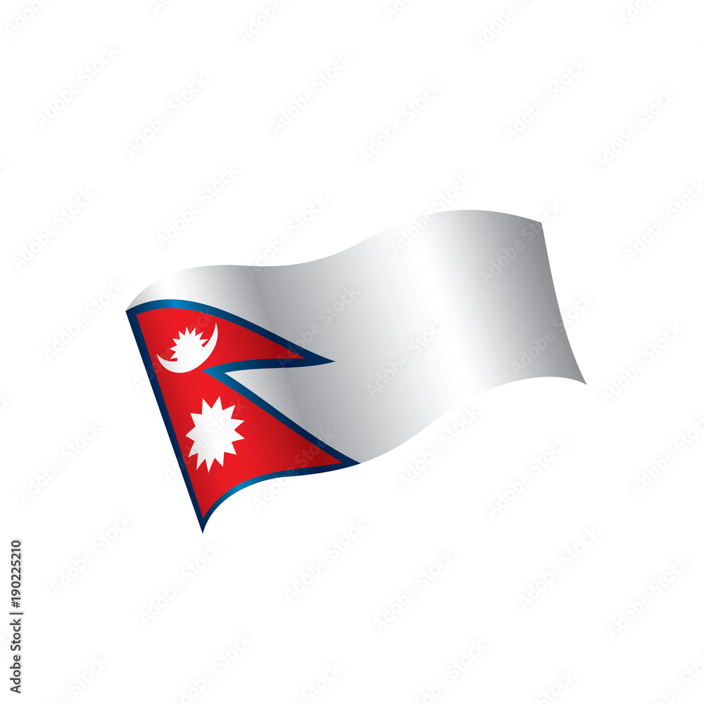Obraz premium Nepal flag, vector illustration