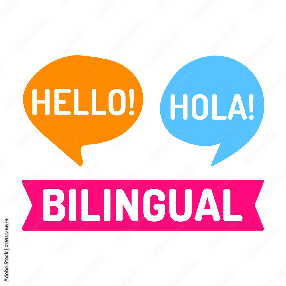 Bilingual. Vector flat illustration on white background. Bilingual. Vector flat illustration on white background.