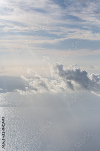 Clouds in the sky, view from an airplane © sandradombrovsky